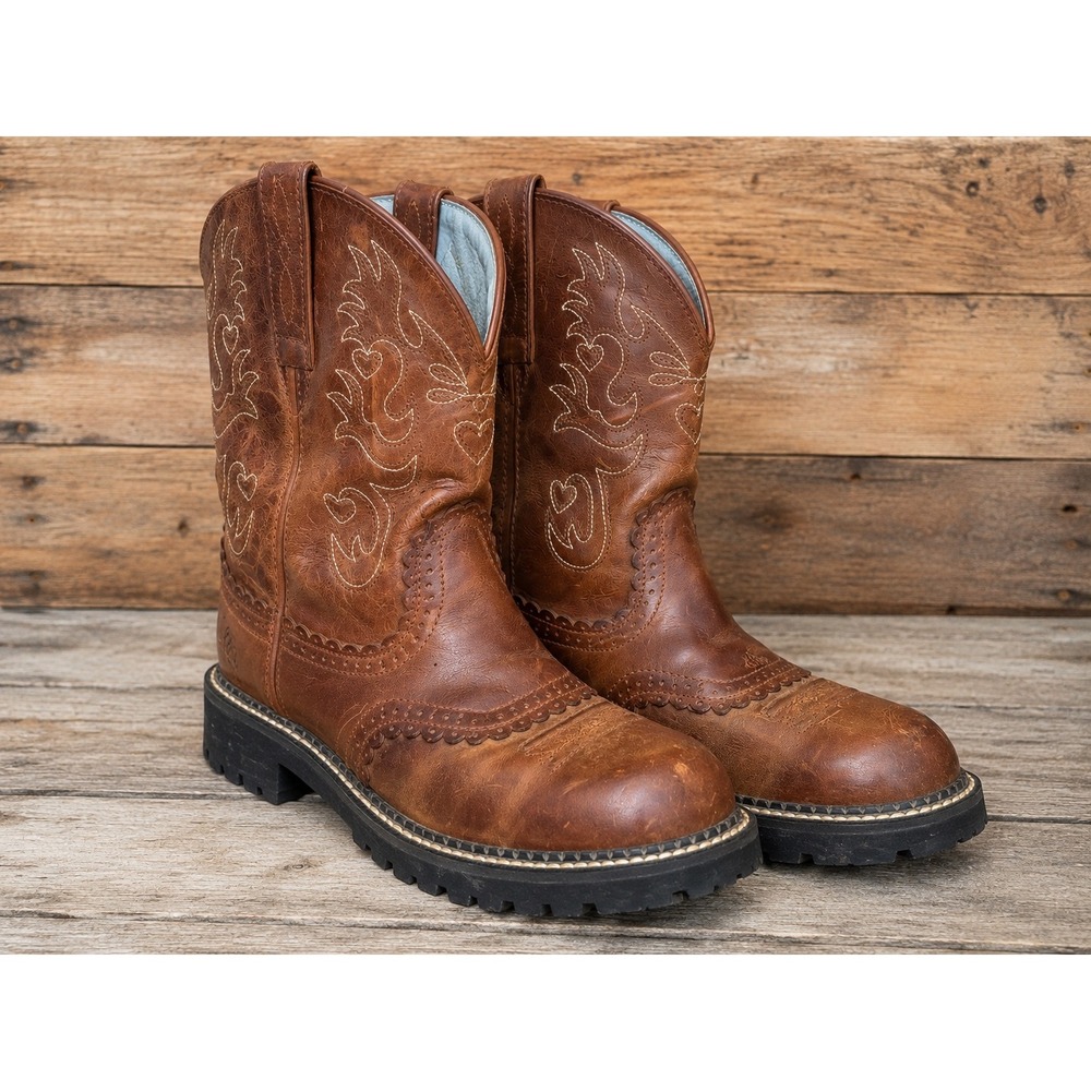 Ariat Fatbaby Heritage Saddle Western Boots Brown Leather Western Sz 11B